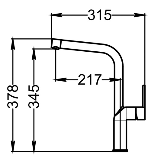 Превью картинка Смеситель для кухни GRANULA 9502, НЕРЖ #2