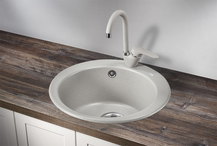 Фото Кварцевая мойка GRANULA 4801, БАЗАЛЬТ