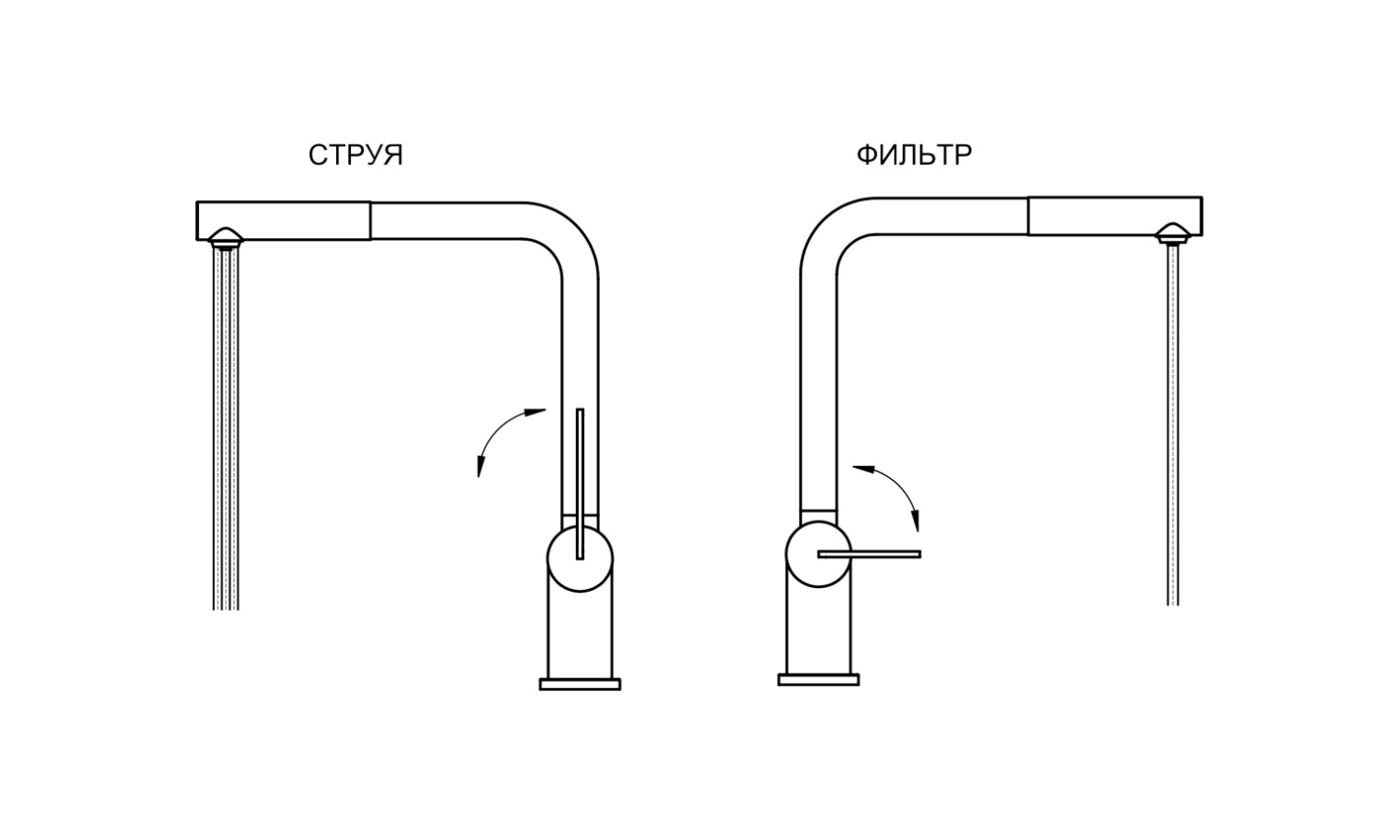 Превью картинка Смеситель для кухни GRANULA 8170, НЕРЖ #3