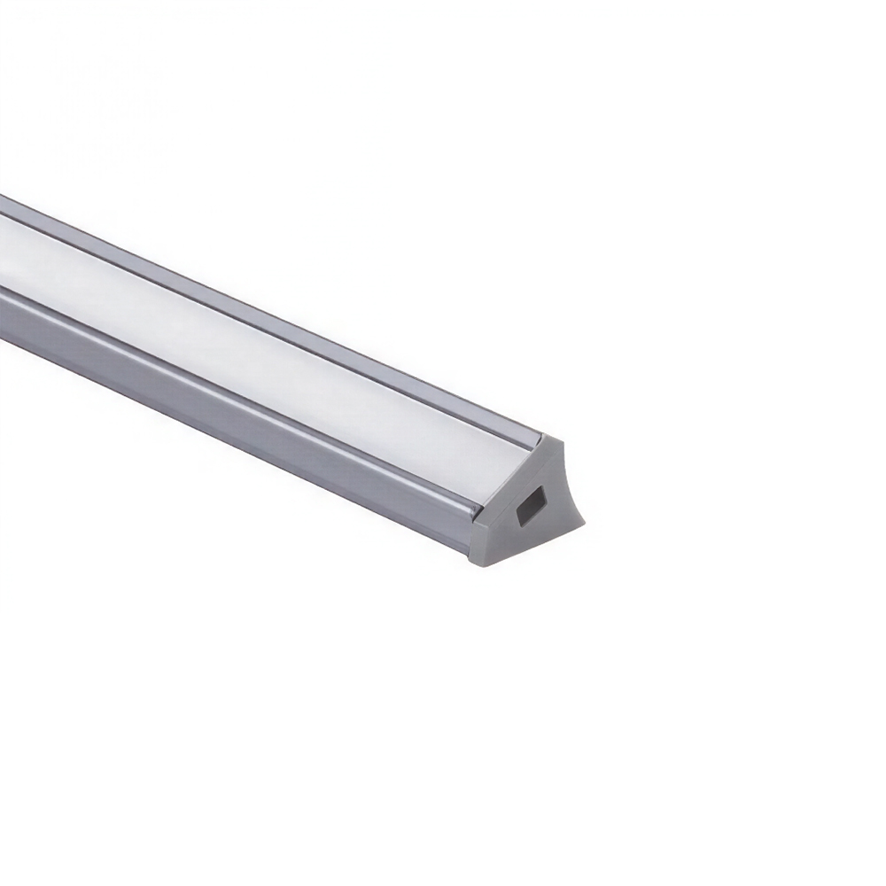 Фото Duslar Комплект из алюминиевого профиля и рассеивателя DLIGHT TOP, накладной, длина 3000 мм, антрацит/белый