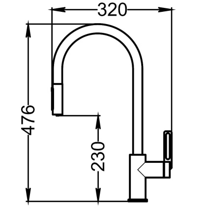 Превью картинка Смеситель для кухни GRANULA 8168, БАЗАЛЬТ #2