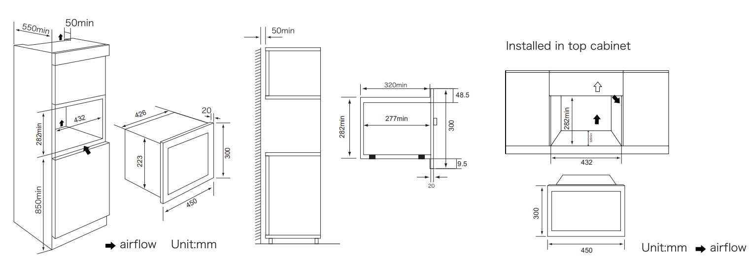 Превью картинка Печь микроволновая встраиваемая Weissgauff HMT-456 D #2