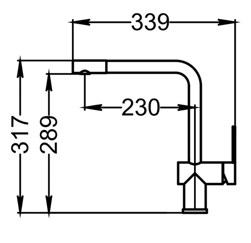 Превью картинка Смеситель для кухни GRANULA 5017, НЕРЖ #2