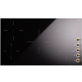 Картинка ILVE HVI395N/BKG глянцевый черный (фурн. латунь)