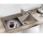 Превью картинка Гранитная мойка Blanсo BLANCO ZENAR 45S (чаша слева) SILGRANIT серый беж с кл.-авт. InFino #7