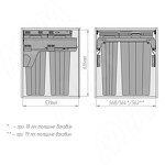 Превью картинка PULSE PROBOX MAX F60 Система сортировки и хранения, 4 емкости (2x16+2x31), креп. фасада, полн.выдв., плавн.закр., графит (MBN604-94DGMAX) #9