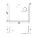 Превью картинка Металлическая мойка EMAR EMB-560(TOP) PVD Black #5