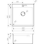 Превью картинка Металлическая мойка Omoikiri Amadare 50-IN нерж. сталь/нержавеющая сталь #2