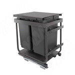 Превью картинка Vibo KOMBI 2.0 M40W Система сортировки и хранения, 2 емкости (20л+20л), креп. фасада, полн.выдв., плавн.закр., направл. Nova Pro, крышка-полка (KOMBI2GME402SCGMRF) #1