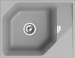 Превью картинка Гранитная мойка Rivelato LOCUS 65 1-чаш 650*500 Серый 803 #1
