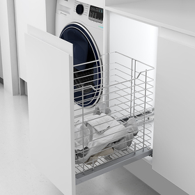 Картинка MENAGE CONFORT Корзина RUBI для хранения белья 95 л, выдвижной фасад 600 мм, хром