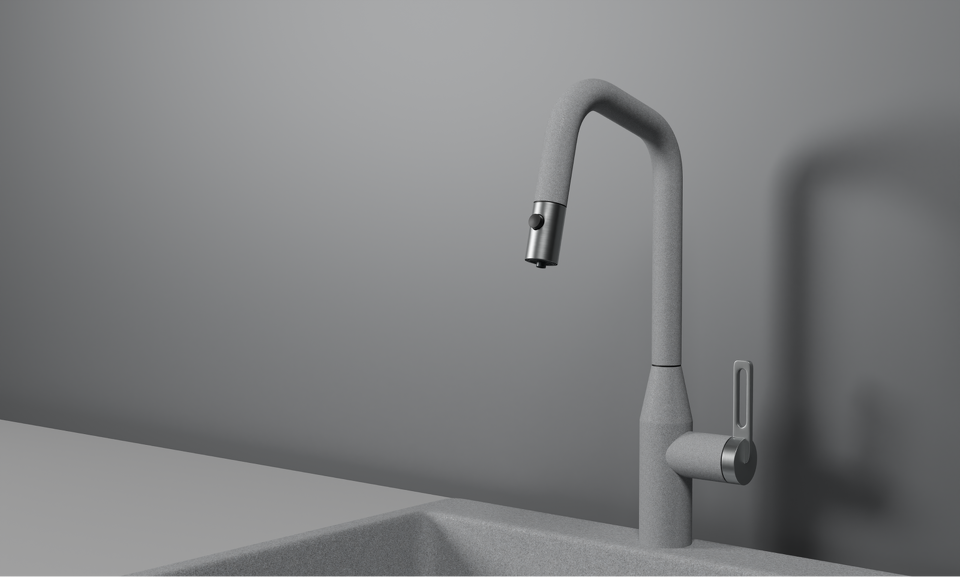 Фото Смеситель для кухни GRANULA 8171, БАЗАЛЬТ