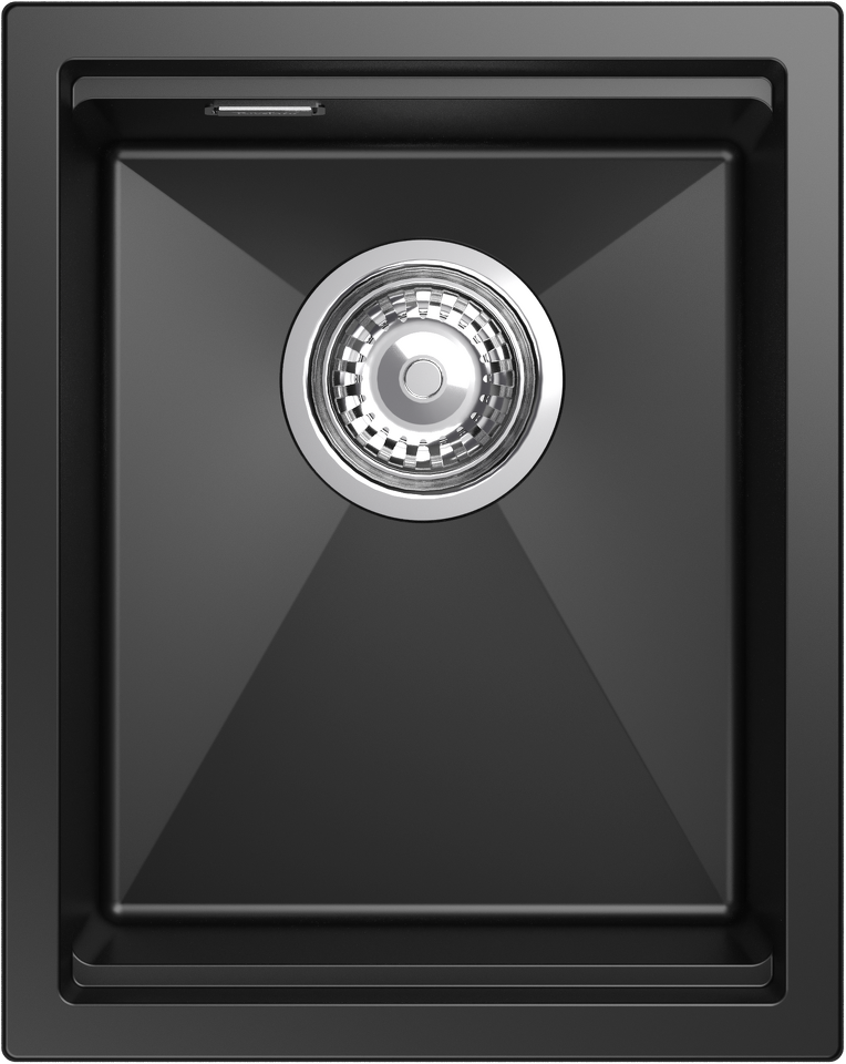 Фото Гранитная мойка Rivelato LINO 354 1-чаш 350*440 antracite