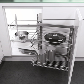 Картинка Vauth-Sagel Волшебный уголок CLASSIC, выдвижной фасад 450-600 мм, правый, хром