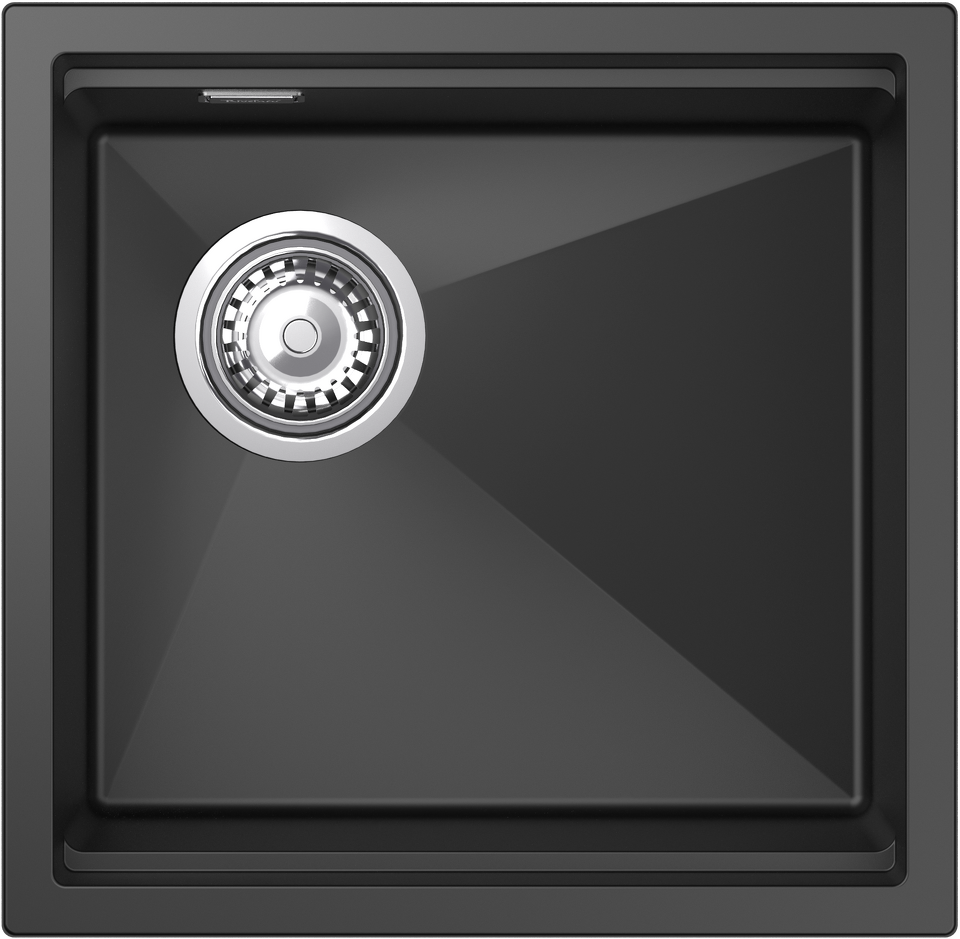 Фото Гранитная мойка Rivelato LINO 454-L 1-чаш 450*440 antracite