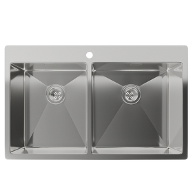 Картинка Rivelato RINOX 8050 B2 нерж.сталь 2 чаши 800*500*200 мм