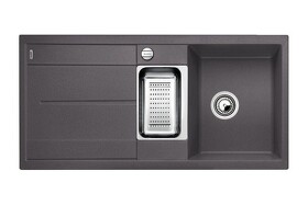 Картинка Blanсo METRA 6 S-F SILGRANIT PuraDur темная скала, с клапаном-автоматом