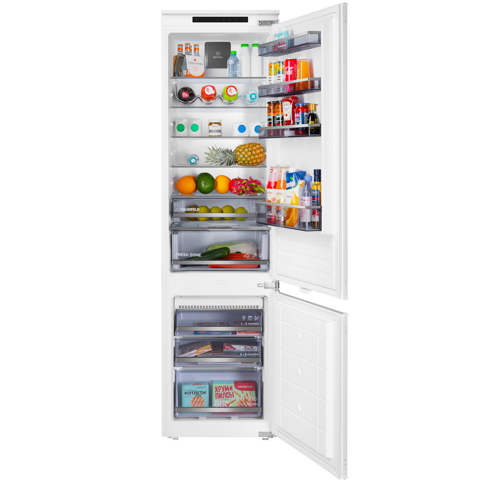 Фото Встраиваемый холодильник с морозильной камерой Maunfeld MBF193NFFWGR Inverter