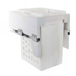 Превью картинка PULSE HAMPER LM45 Корзина для белья выдвижная, 1 емкость (48л), напр.полн.выдв., плавн.закр., креп.фасада, цвет белый (LHM451-48WT) #1