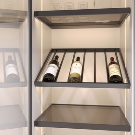 Картинка Duslar Полка WINERY для бутылок с подсветкой, ширина 567 мм, глубина 497 мм, антрацит