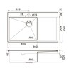 Превью картинка Металлическая мойка Omoikiri Akisame 86-L Side-LG нерж. сталь/светлое золото #2