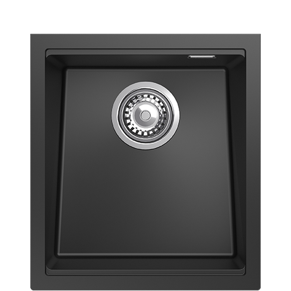 Фото Гранитная мойка Rivelato SCALINO SL-353  1-чаш 445*400 Антрацит 501