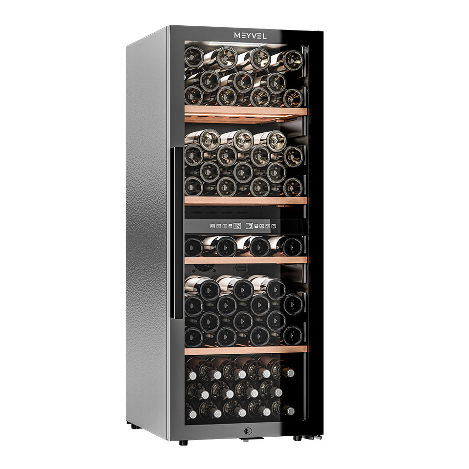 Фото Шкаф винный  Meyvel Винный холодильник (шкаф) компрессорный MEYVEL MV98-KBF2