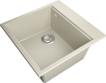 Превью картинка Гранитная мойка Rivelato TESORO 505-L 1-чаш 500*510 beige scuro #2
