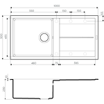 Превью картинка Гранитная мойка Omoikiri Sumi 100-GR Tetogranit/leningrad grey #2