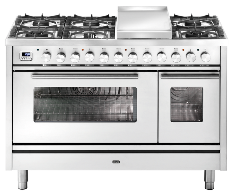 Фото Центр варочный ILVE P12FDWE3/SS нержавеющая сталь (фурн. сатинированная сталь)