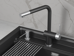Превью картинка Смеситель для кухни GRANULA 5017, ШВАРЦ #1