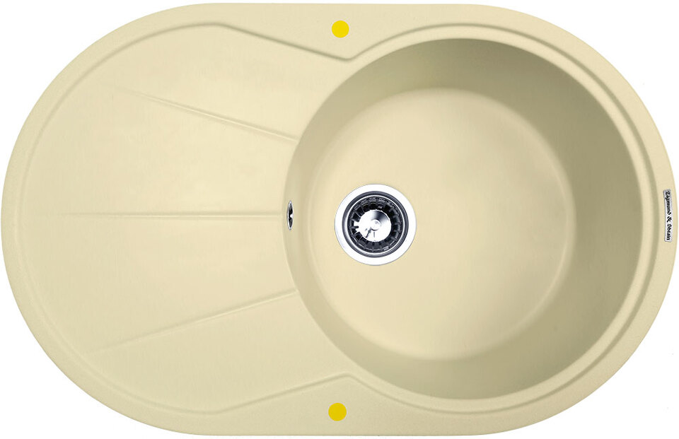 Фото Гранитная мойка Zigmund & Shtain KREIS OV 770B Молодое шампанское