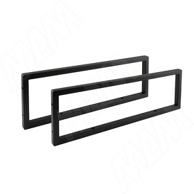 Картинка PULSE Металлокаркас-рамка для раковины 200x600x20мм черный (RAL 9005, муар), две рамки (MF.18.200x600x20.BLC)