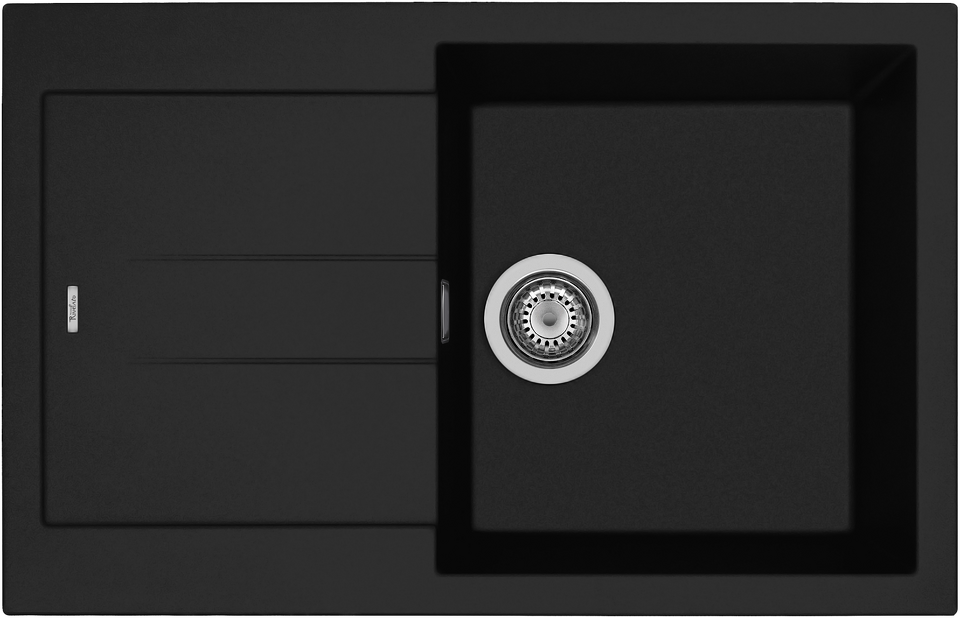 Фото Гранитная мойка Rivelato LUMO 7850 1-чаш 780*500 Nero