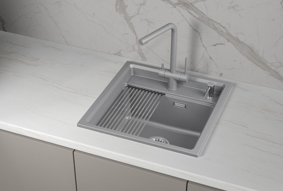 Фото Кварцевая мойка GRANULA 5002i, АЛЮМИНИУМ