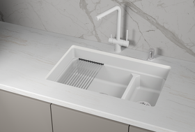 Картинка GRANULA KS-7304iU, АРКТИК (БЕЛЫЙ), кухонная мойка, кварц
