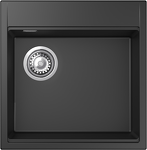 Превью картинка Гранитная мойка Rivelato TESORO 505-L 1-чаш 500*510 Антрацит 501 #1