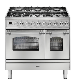 Картинка ILVE PD096DNE3/SSC нержавеющая сталь (фурн. хром)