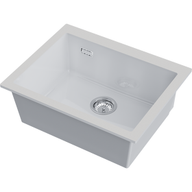 Картинка Omoikiri Omishima 60-U-WH Glossy Natceramic/белый глянцевый