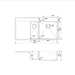 Превью картинка Металлическая мойка Omoikiri Akisame 100-2-R-LG нерж. сталь/светлое золото #2