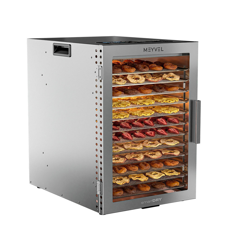 Фото Сушилка для овощей и фруктов Дегидратор Meyvel MDH12-1S (Inox)