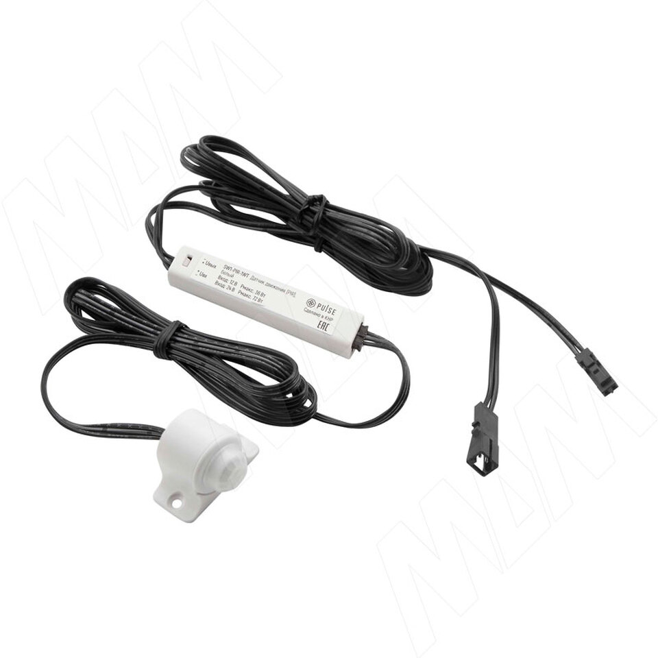Фото PULSE Выключатель инфракрасный (PIR) на движение, белый, 12/24V, 36/72W (SW1-PIR-1WT)