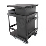 Превью картинка Vibo KOMBI 2.0 M45W Система сортировки и хранения, 1 емкость (47л), креп. фасада, полн.выдв., плавн.закр. направл. Nova Pro, без крышек, крышка-полка (KOMBI2GME451ASCGMRF) #1