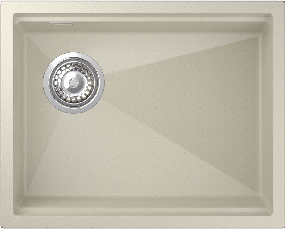 Фото Гранитная мойка Rivelato LINO 554-L 1-чаш 550*440 beige scuro