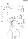 Превью картинка Смеситель для кухни GRANULA 5169, НЕРЖ #3