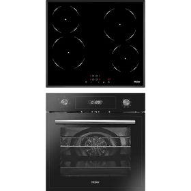 Картинка Haier духовой шкаф HOD-PF08TGB + стеклокерамическая варочная поверхность HHY-C64NVB