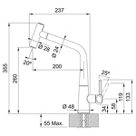 Превью картинка Смеситель для кухни Franke Icon с выдвижным шлангом хром #2