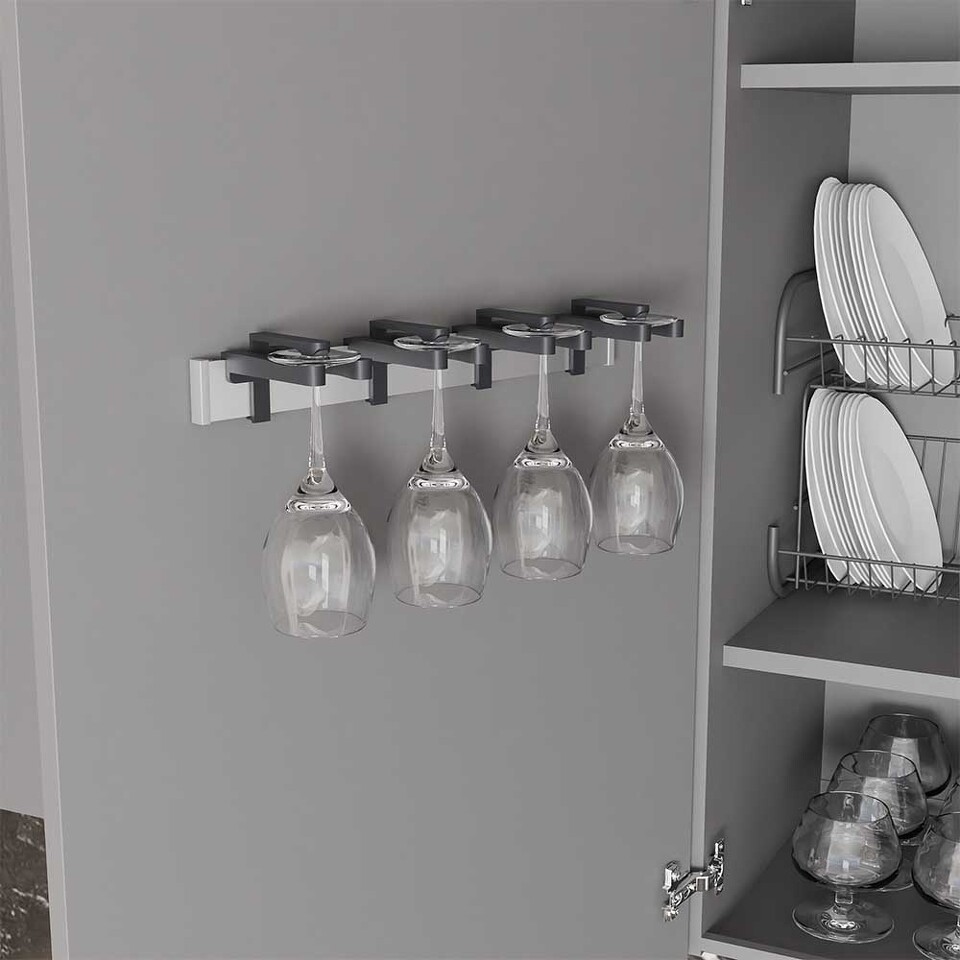 Фото Duslar Держатель MARTIN для 4 бокалов, алюминий/антрацит