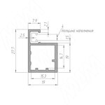 Превью картинка PULSE SECRET Профиль рамочный узкий, графит (краска), L-6000 (FP00736GP) #3