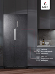 Превью картинка  Холодильник side by side Lex LSB458StGIDBI полувстраиваемый холодильник #4